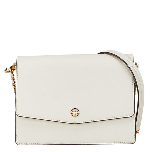 Tory Burch Leather Chain Shoulder Handbag White