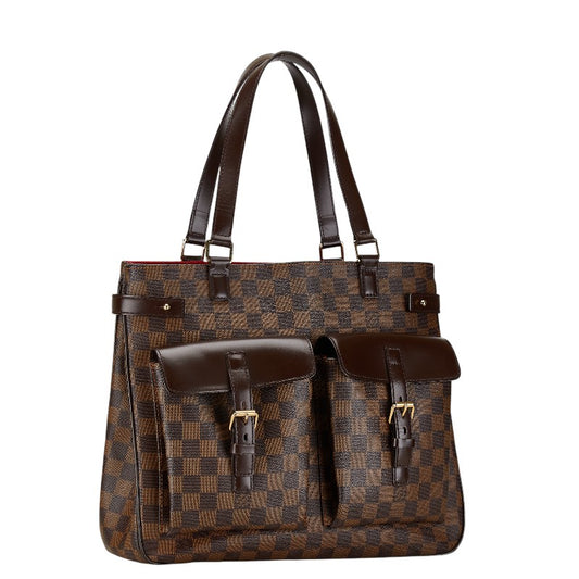 Louis Vuitton Damier Uzes Tote Bag Brown PVC Leather