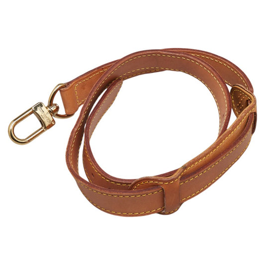 Louis Vuitton Leather Shoulder Strap Brown Gold