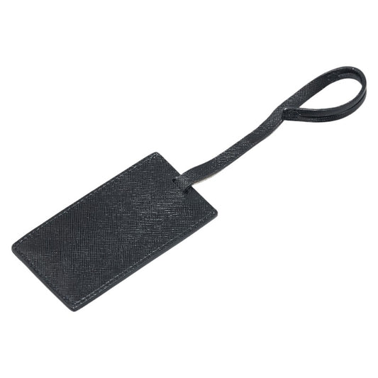 Prada Leather Strap Name Tag Black