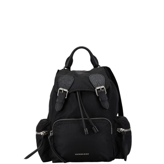 Burberry Nylon Leather Backpack Black