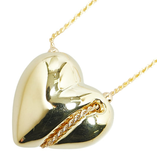 K18YG Yellow Gold Heart Necklace