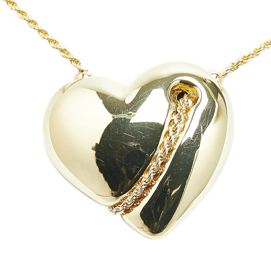 K18YG Yellow Gold Heart Necklace