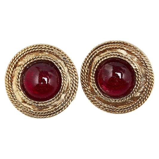 Chanel Vintage Gold Plated Earrings