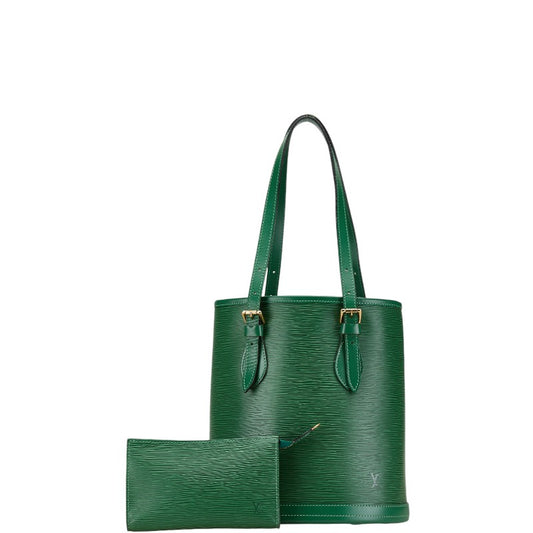 Louis Vuitton Epi Bucket PM Tote Bag Green Leather