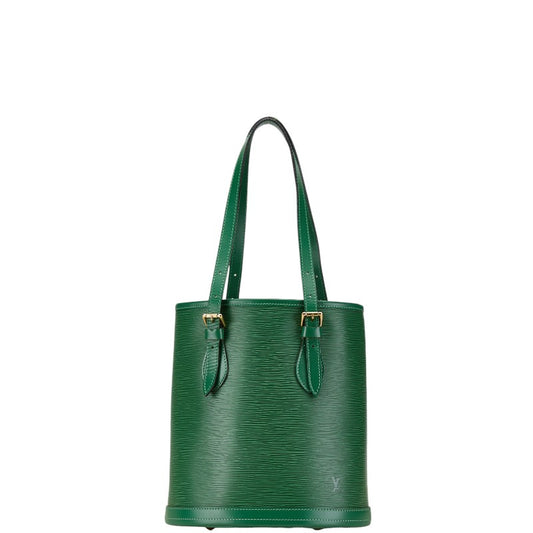 Louis Vuitton Epi Bucket PM Tote Bag Green Leather