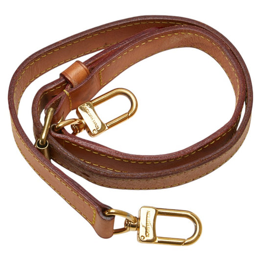 Louis Vuitton Leather Strap Brown Gold