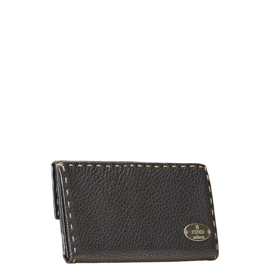 Fendi Selleria Stitch Leather Wallet