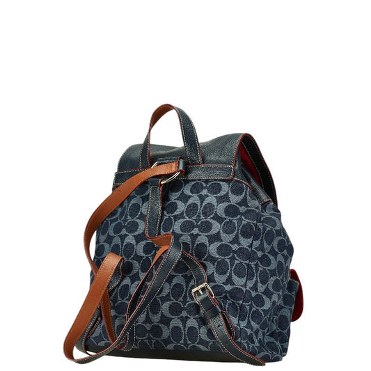 Coach Signature Canvas Leather Backpack F37589