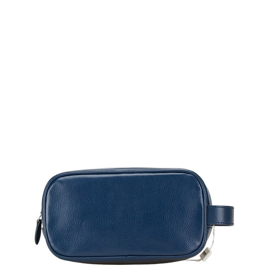 Armani Blue Leather Travel Pouch