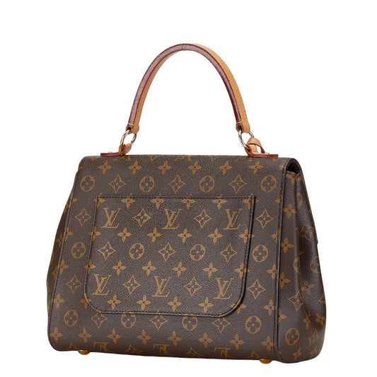 Louis Vuitton Cluny MM Handbag Brown PVC Leather