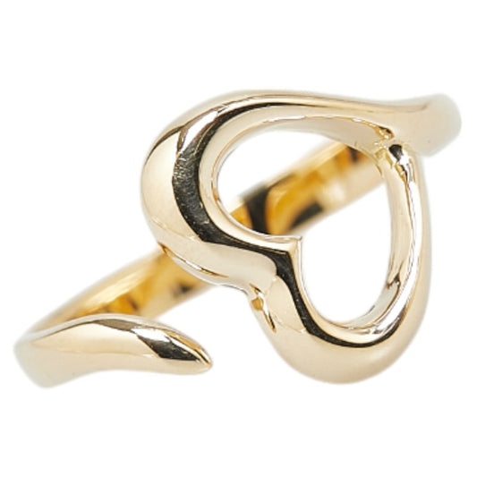 K18YG Yellow Gold Heart Motif Ring