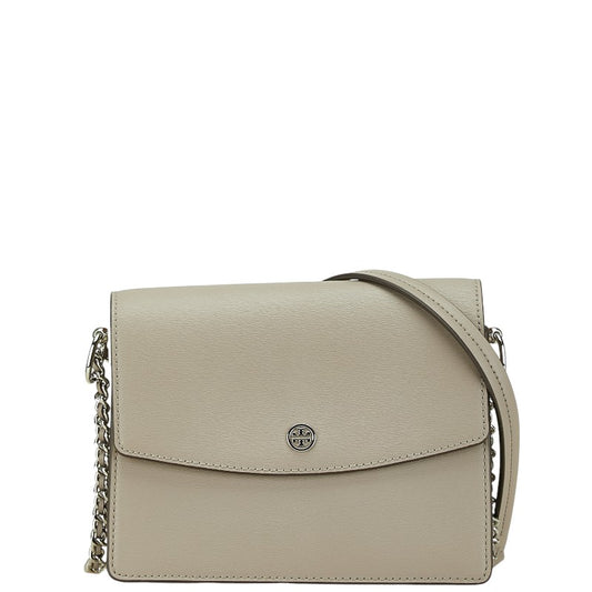 Tory Burch Logo Chain Shoulder Bag Leather