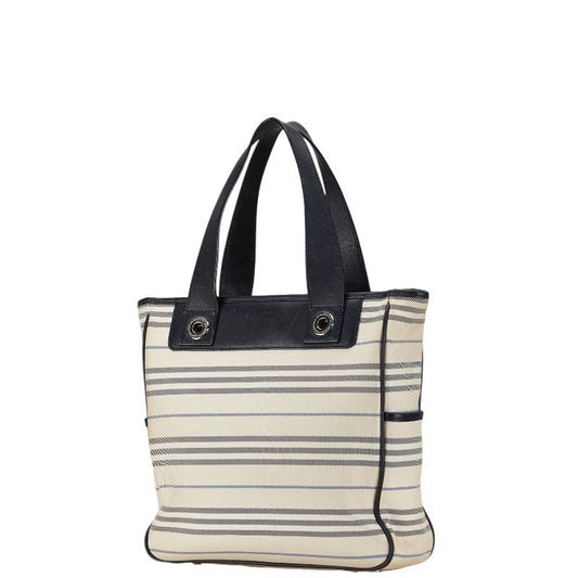 Burberry Canvas Leather Border Tote Bag