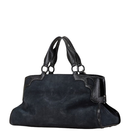 Cartier Marcello Suede Handbag Black