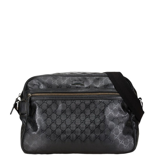 Gucci GG Imprime Shoulder Bag Black PVC Leather