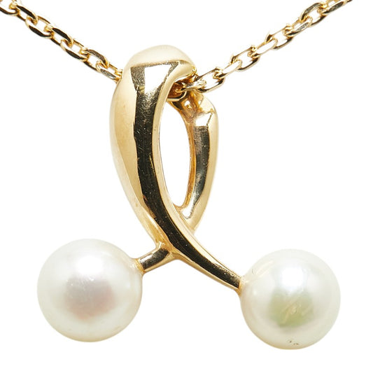 K18YG Yellow Gold Akoya Pearl Necklace