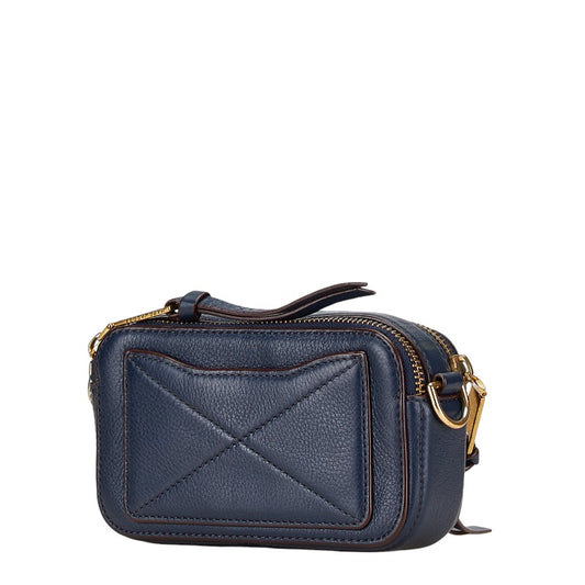 MARC JACOBS Leather Shoulder Bag Navy