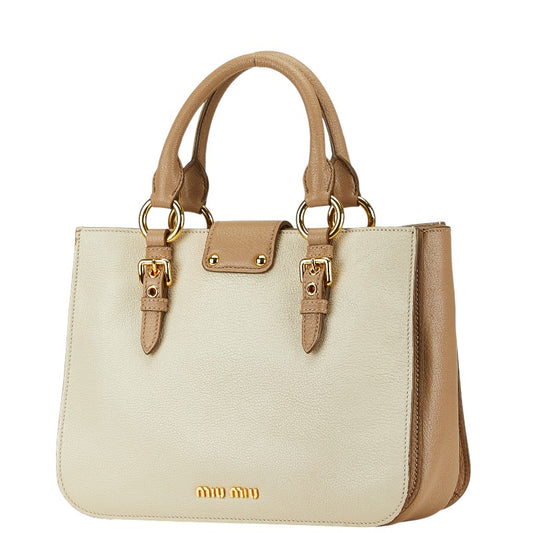 Miu Miu Madras Leather Handbag RN799C