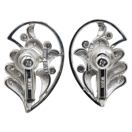 K14WG White Gold Diamond Earrings