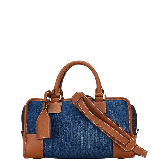 Loewe Denim Leather Amazona 28 Handbag