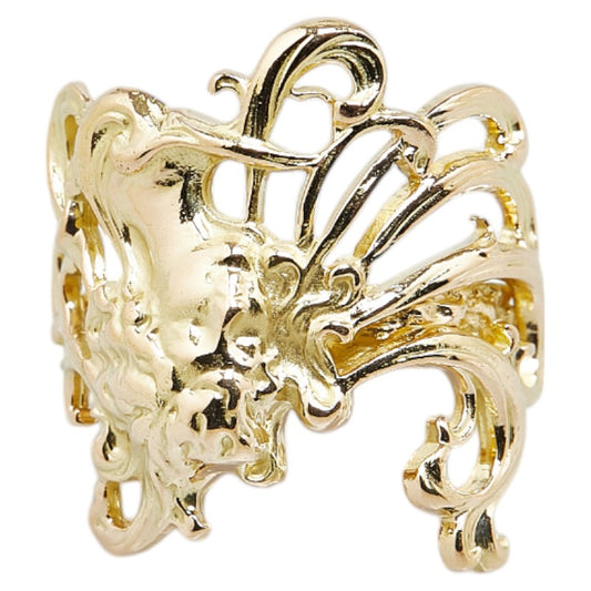 K18YG Yellow Gold Arabesque Motif Ring