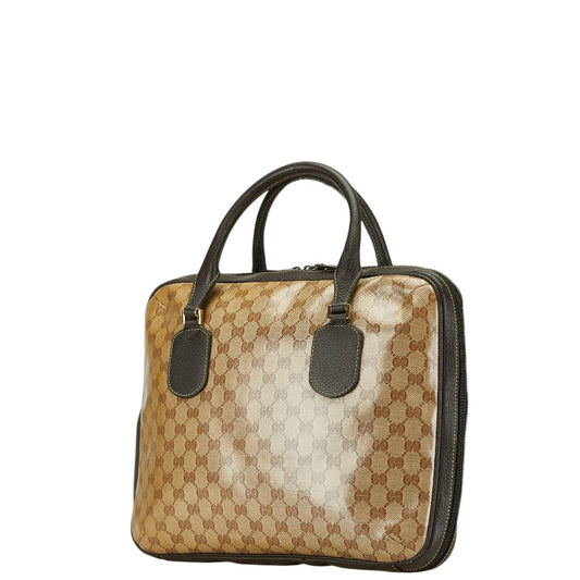 Gucci GG Crystal PVC Leather Tote Bag