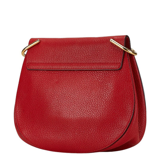 Chloe Drew Leather Chain Shoulder Bag Red