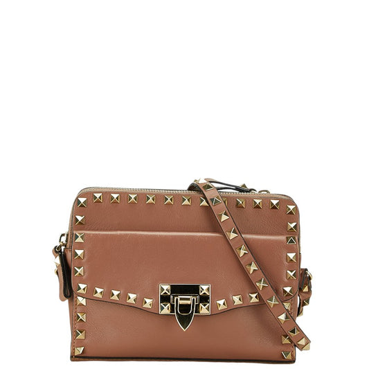 Valentino Roman Studs Leather Shoulder Bag