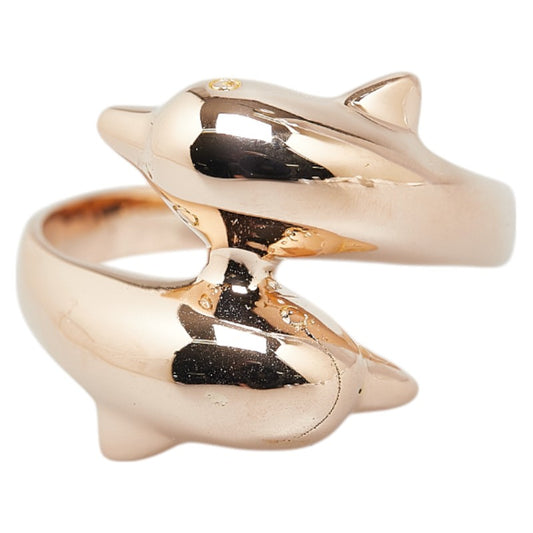 K18PG Pink Gold Dolphin Motif Ring