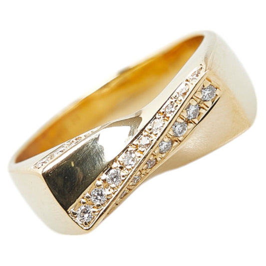 K18YG Yellow Gold Diamond Ring 8.5