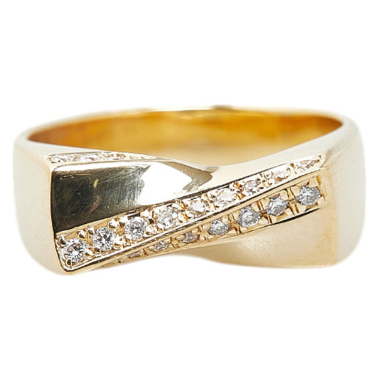 K18YG Yellow Gold Diamond Ring 8.5