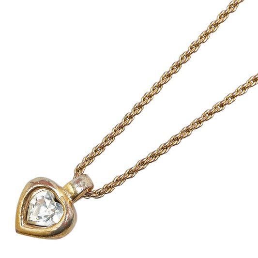 Dior Heart Motif Diamond Necklace K18YG Gold