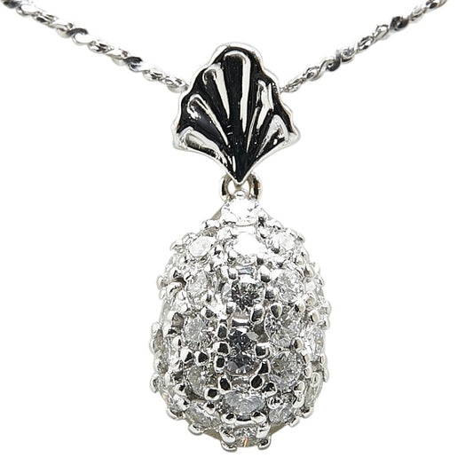 Platinum Diamond Pineapple Pendant Necklace