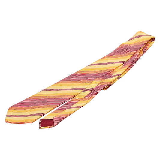 Hermes Silk Tie Red Orange Multicolor