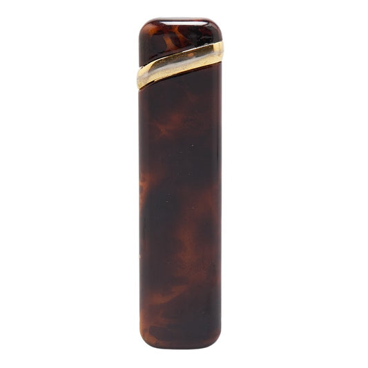 Yves Saint Laurent YSL Logo Gas Lighter Gold Brown