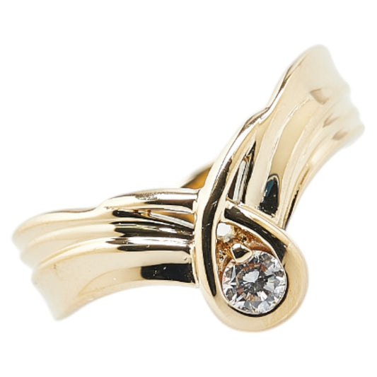 K18YG Yellow Gold Diamond Ring 0.12ct