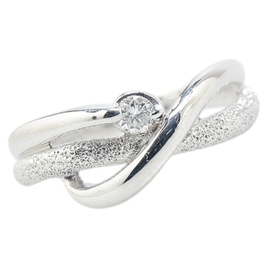 K18WG White Gold Diamond Ring 12.5