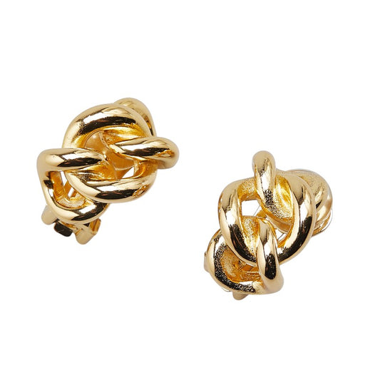 Dior Chain Motif Gold Earrings