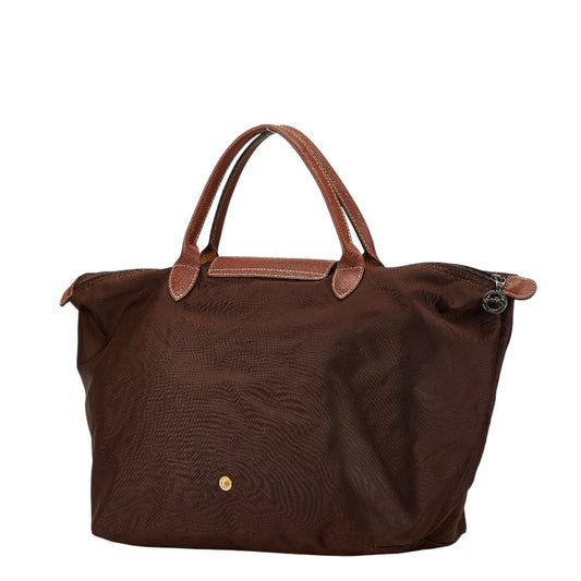 Longchamp Le Pliage Nylon Leather Tote Bag