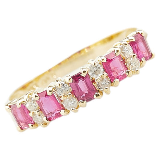 K18YG Yellow Gold Ruby Diamond Ring