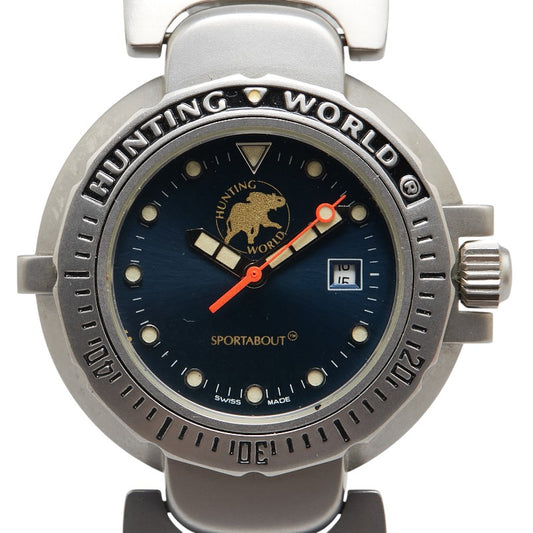 Hunting World Men's Quartz Watch Blue Dial