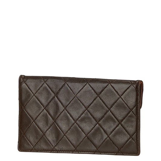 Chanel Leather Coco Mark Matelasse Wallet