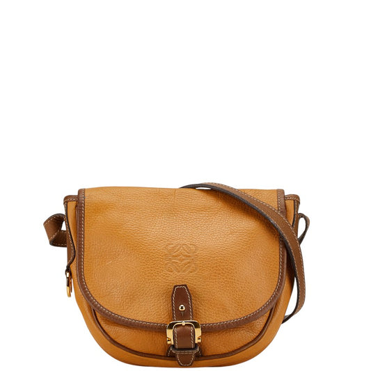 Loewe Anagram Leather Shoulder Bag Beige