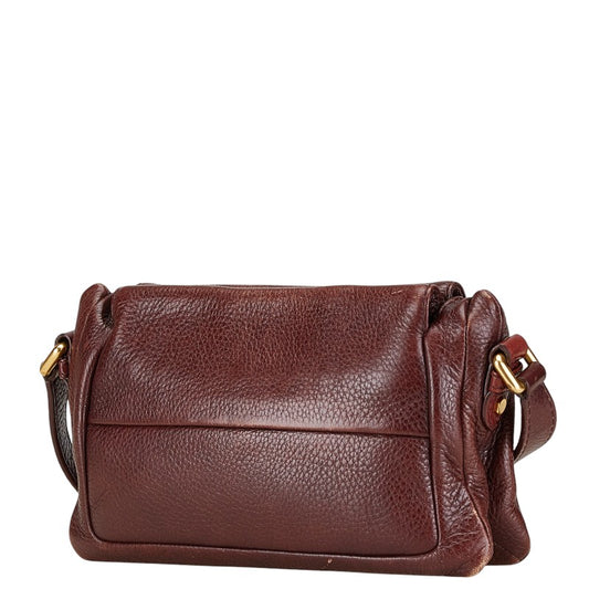 MARC BY MARC JACOBS Leather Shoulder Bag Brown