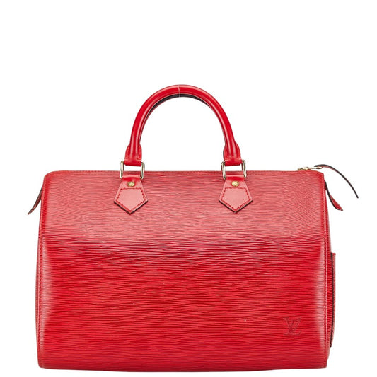 Louis Vuitton Epi Speedy 30 Handbag Castilian Red