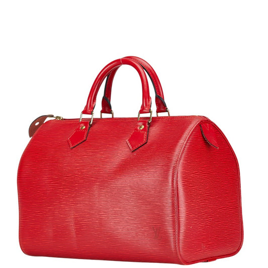 Louis Vuitton Epi Speedy 30 Handbag Castilian Red