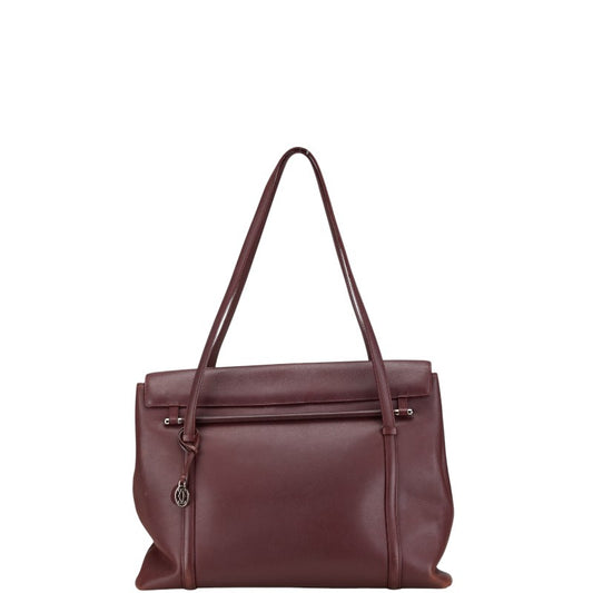 Cartier Leather Tote Bag Bordeaux