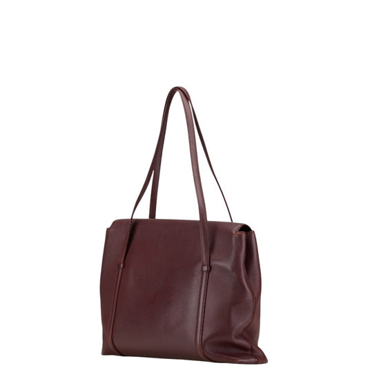 Cartier Leather Tote Bag Bordeaux