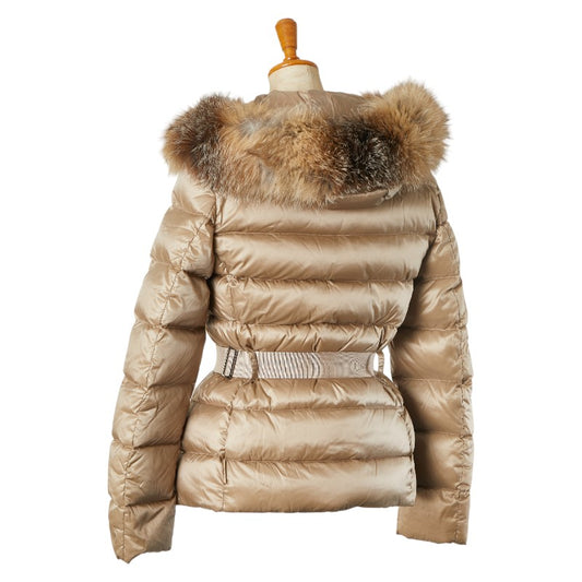 Moncler TATIE Down Jacket Beige Polyester Nylon